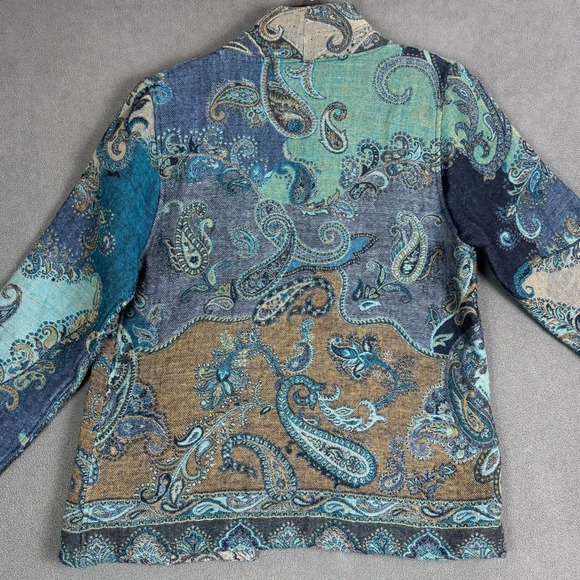 ATELIER LILA Jacket Multicolour Cardicoat 100% Wool Vintage Hippy Y2K Small/Med? - Picture 14 of 16